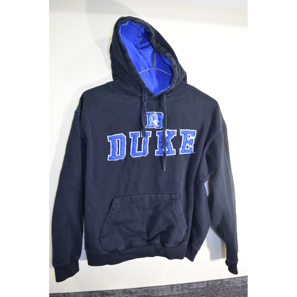 Stadium Athletics Duke Blue Devils Hoodie Embroidered WOMENS L WORN LOOK